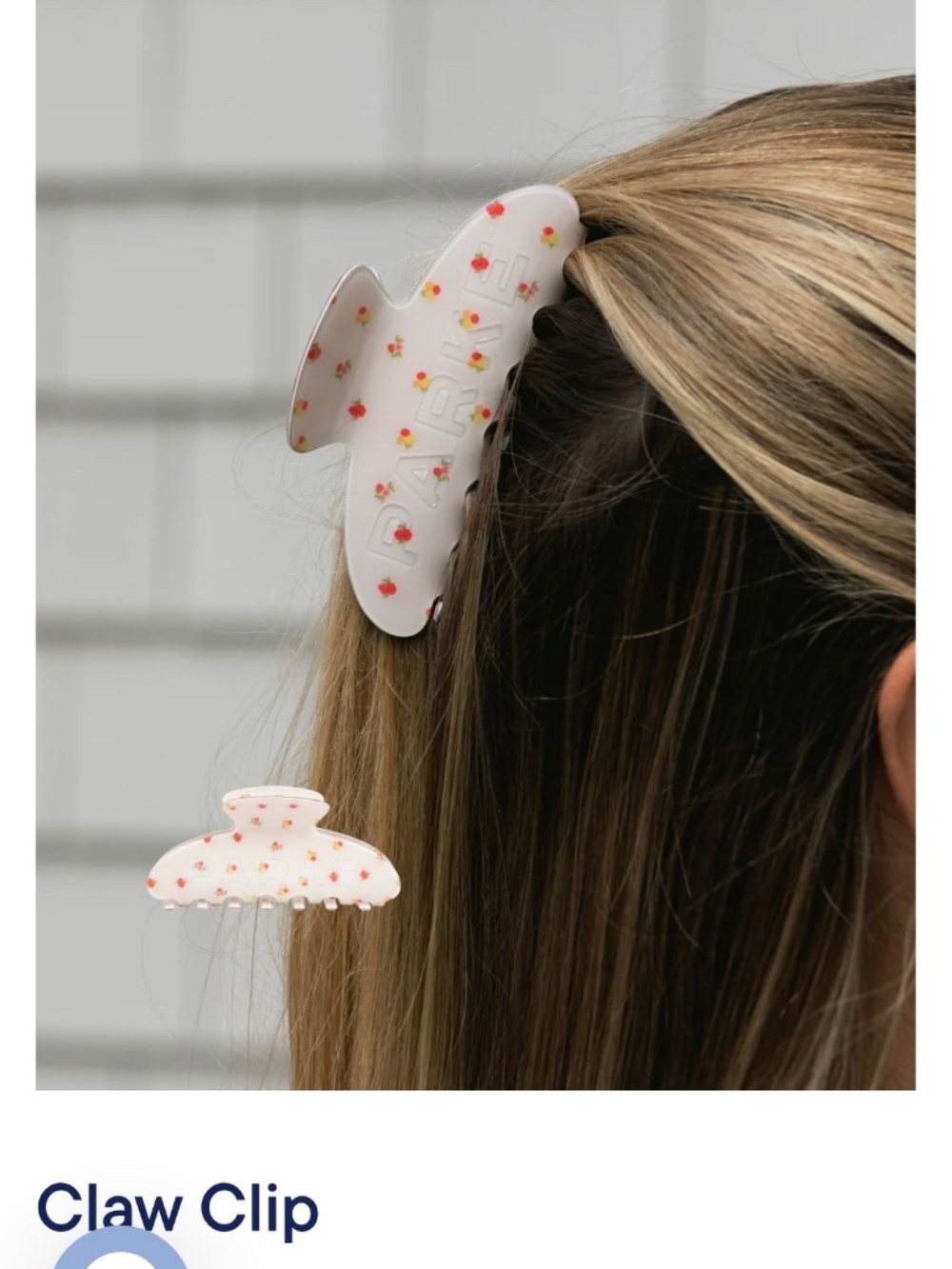 Parke claw clip in floral